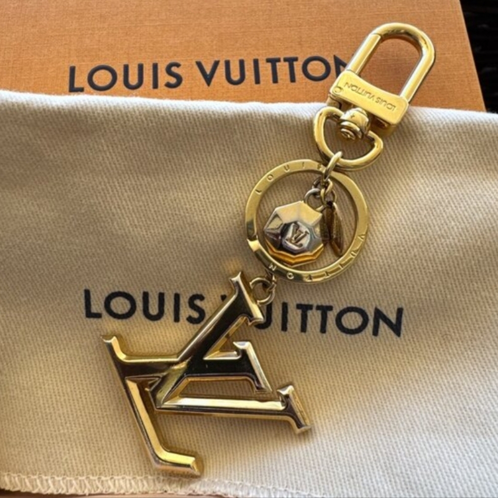 Authentic Louis Vuitton M65216 LV Facettes Bag Charm & Key Holder Chain FULLSET - Picture 6 of 16